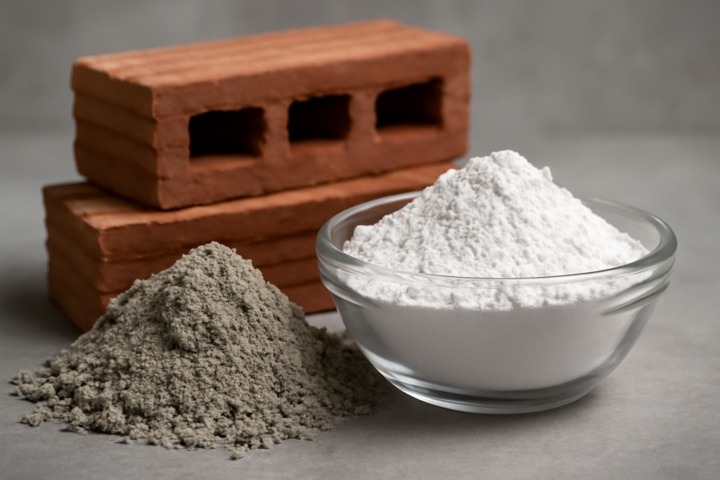 mortar additives closeup