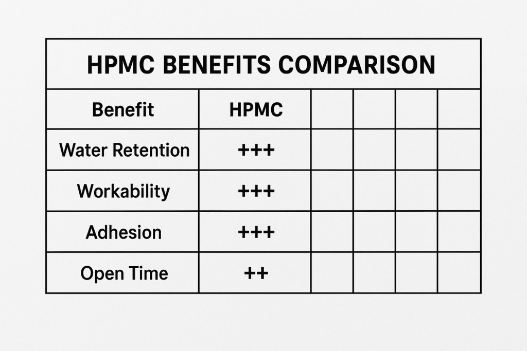 HPMC benefits comparison chart