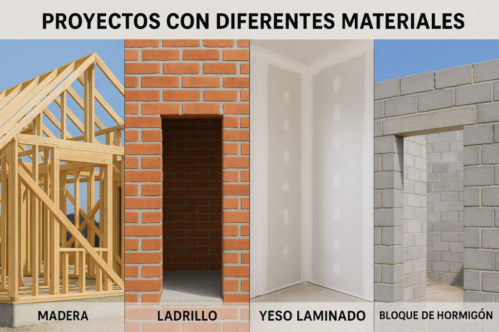 proyectos con diferentes materiales