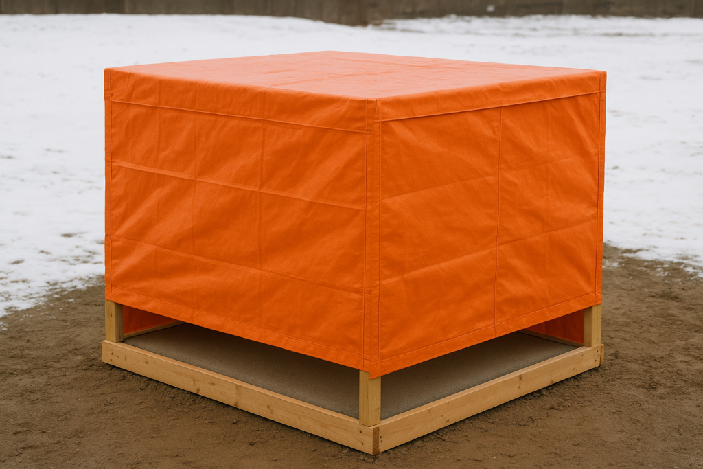 heated concrete enclosure