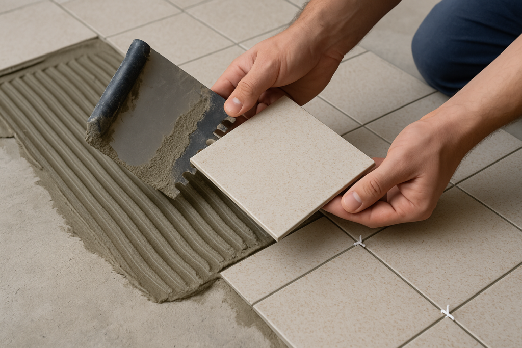tile adhesive application techniques