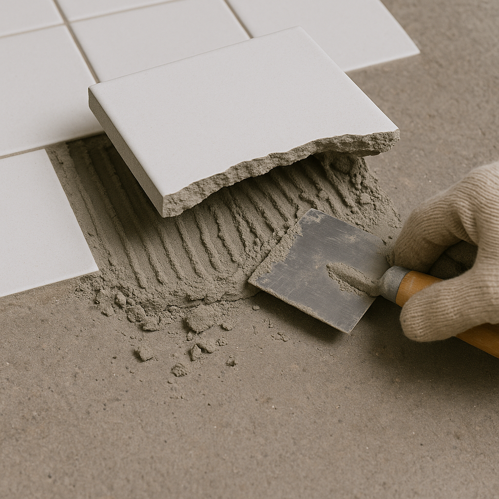 tile bond failure repair