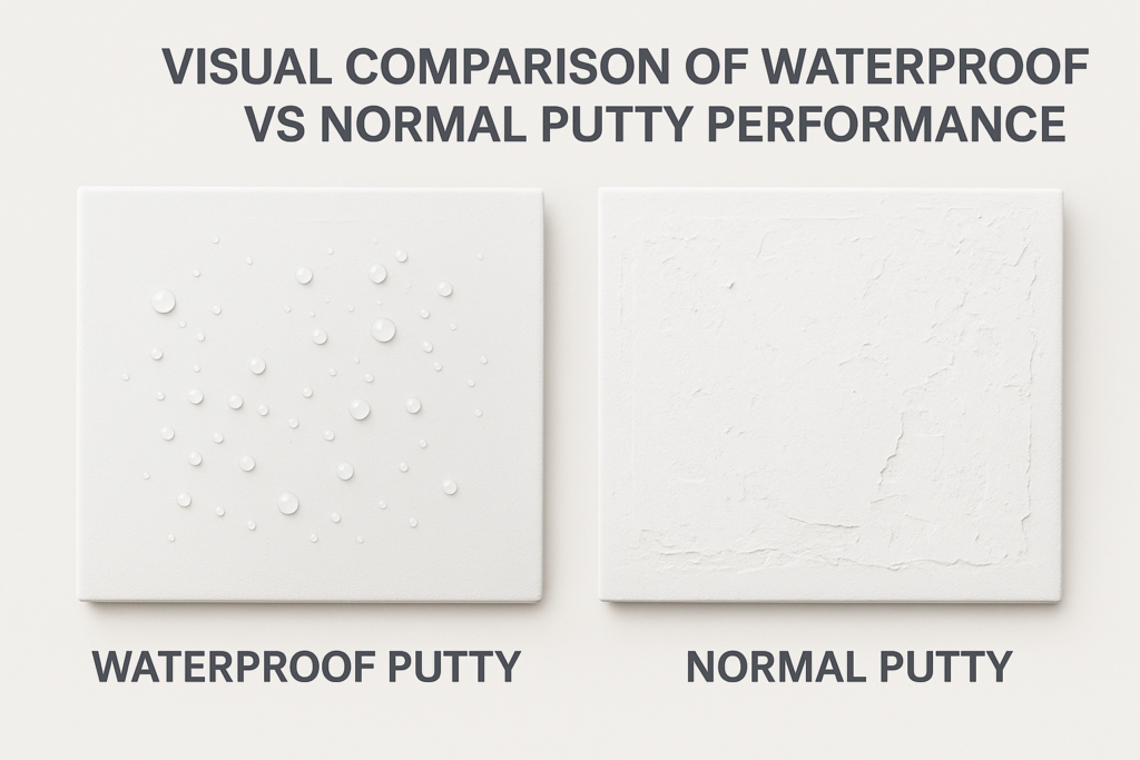 waterproof putty versus normal putty comparison