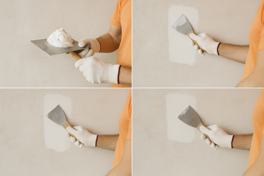 step by step wall putty application