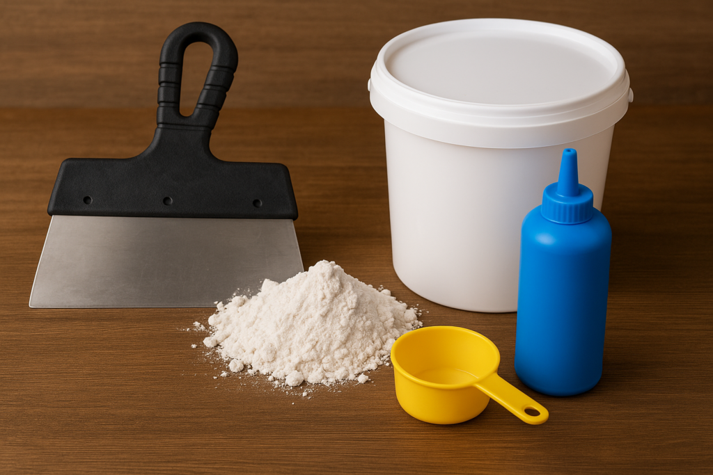 Ingredients for DIY waterproof wall putty