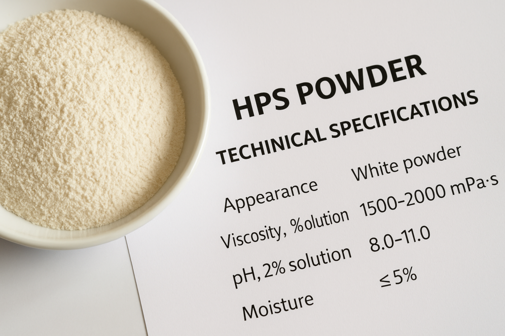 HPS powder specifications chart
