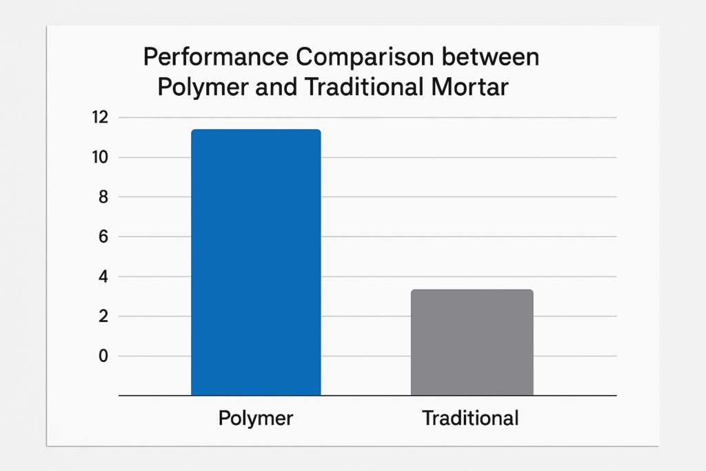 comparison of polymer vs traditional mortar performance
