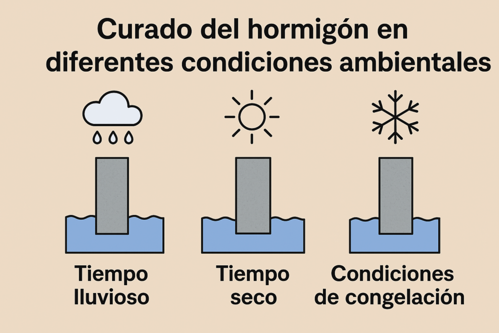 curado del hormigón en diferentes condiciones ambientales