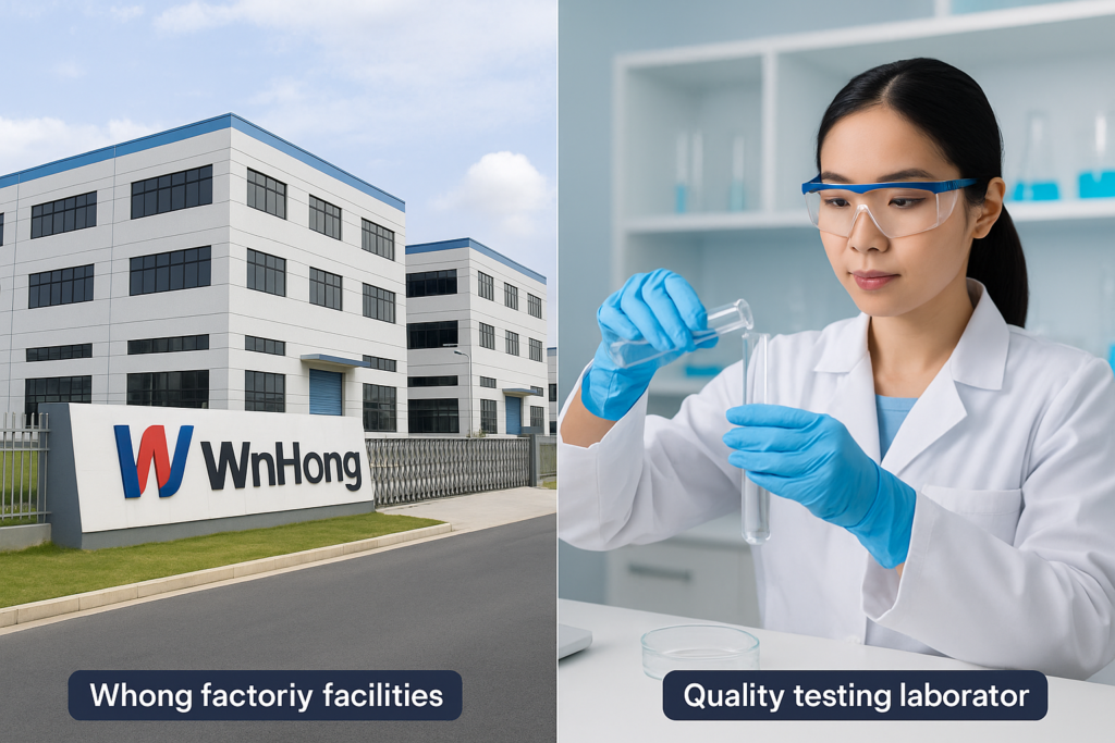 Wnhong factory facilities and quality testing lab