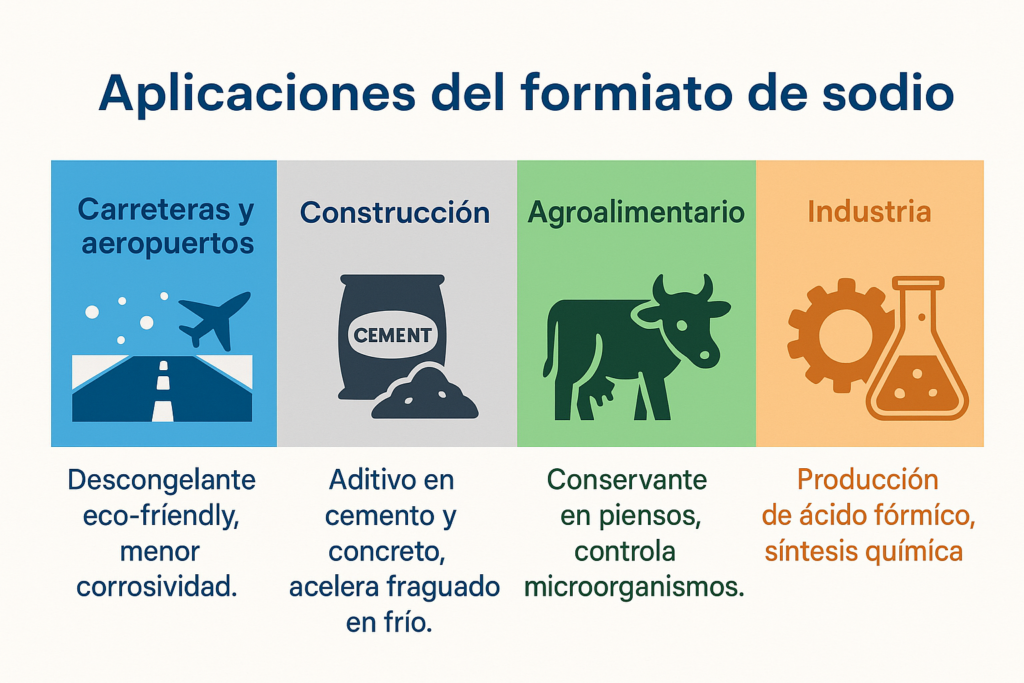 aplicaciones del formiato sódico