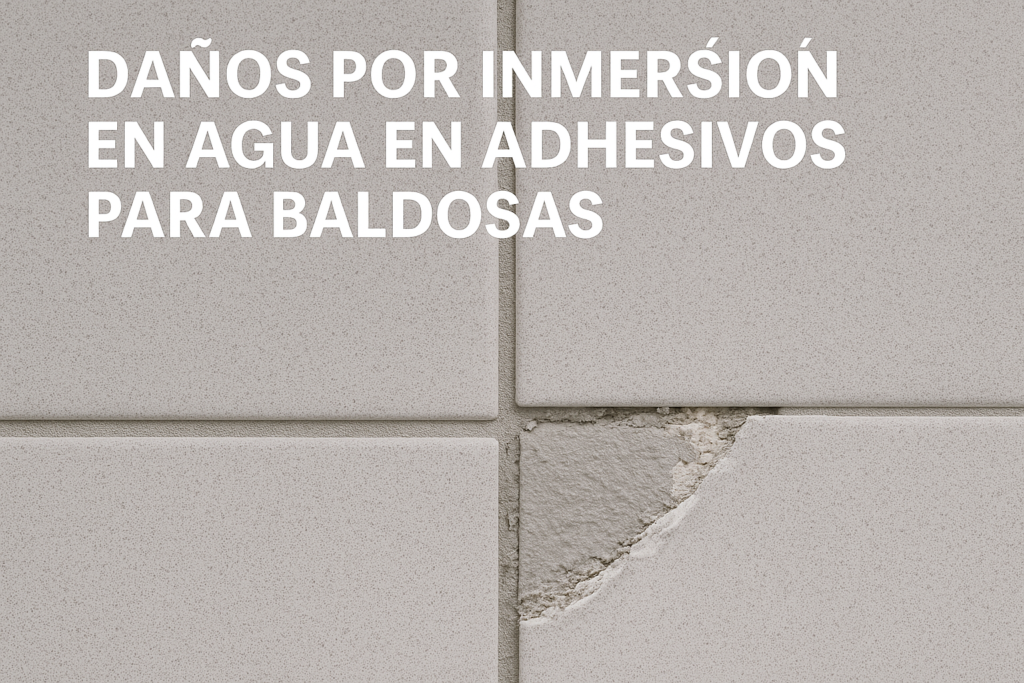 Daños por inmersión en agua en adhesivos para baldosas daños por agua en adhesivos