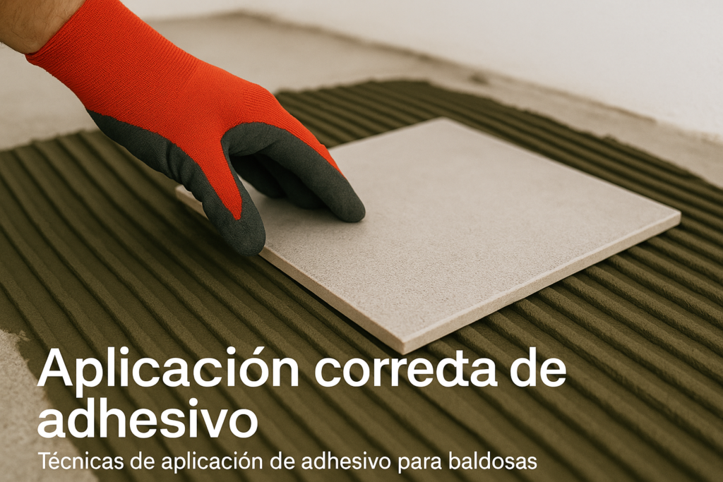Técnicas de aplicación de adhesivo para baldosas aplicación correcta de adhesivo