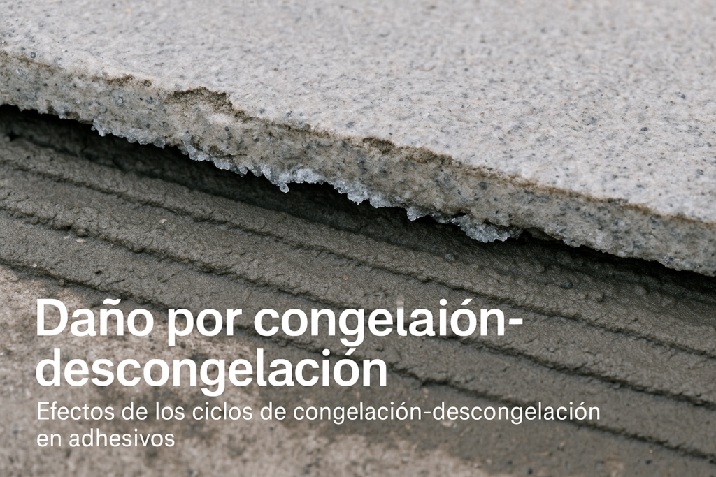 Efectos de los ciclos de congelación-descongelación en adhesivos daño por congelación-descongelación
