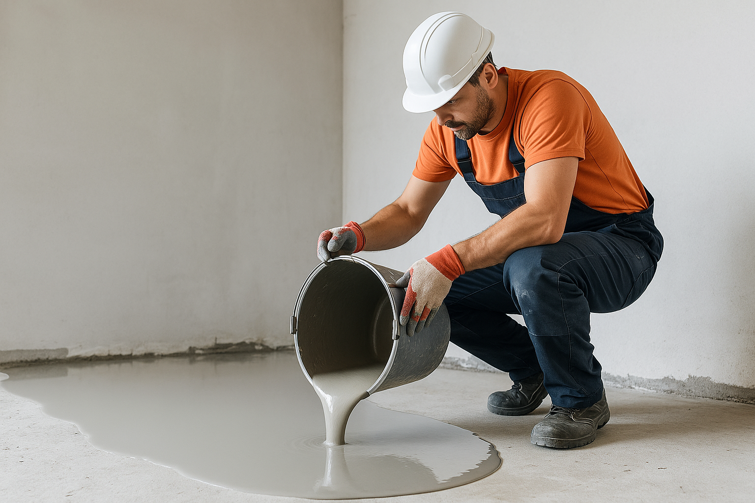 Gypsum self-leveling