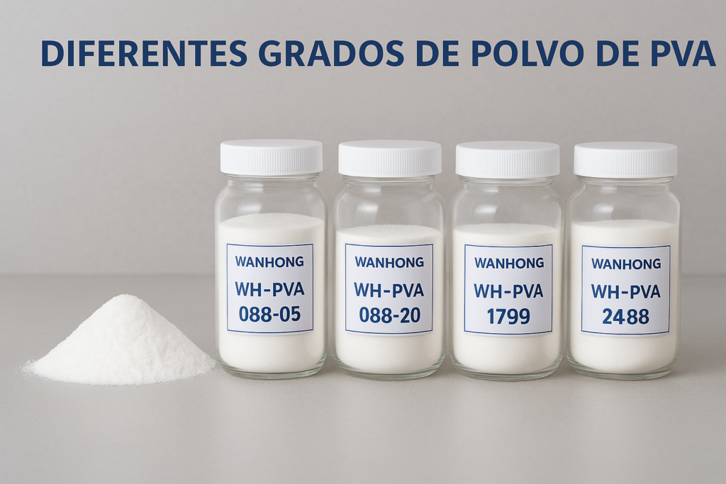 Diferentes grados de polvo de PVA