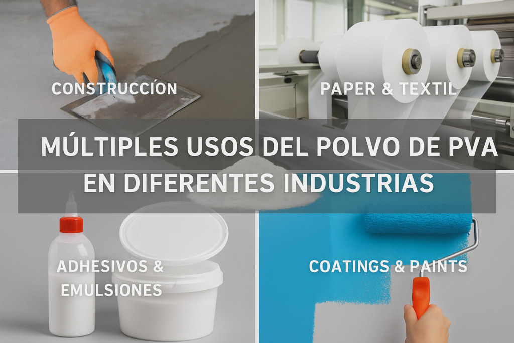 Aplicaciones industriales del polvo de PVA