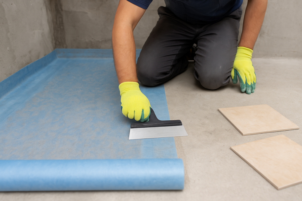Waterproofing membrane installation