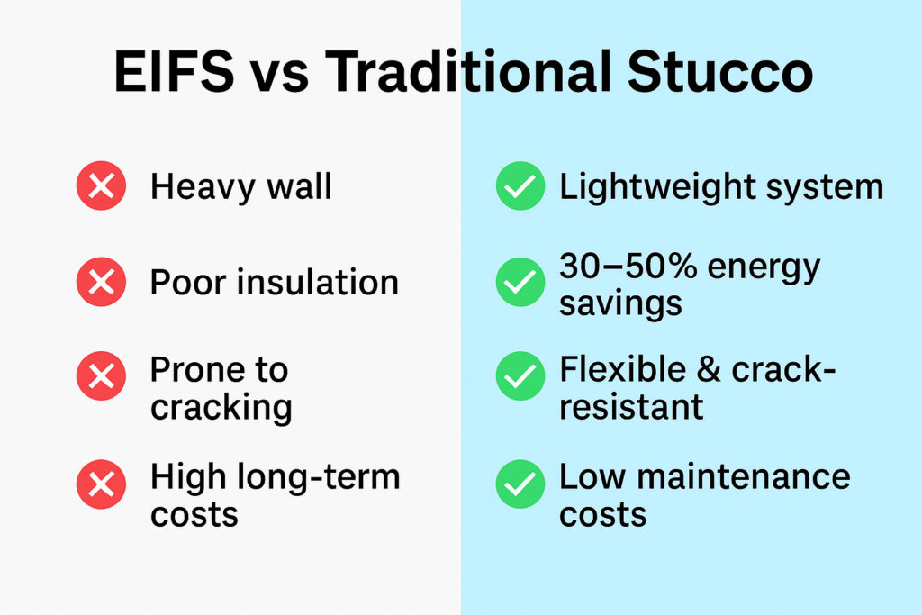 EIFS vs Stucco comparison