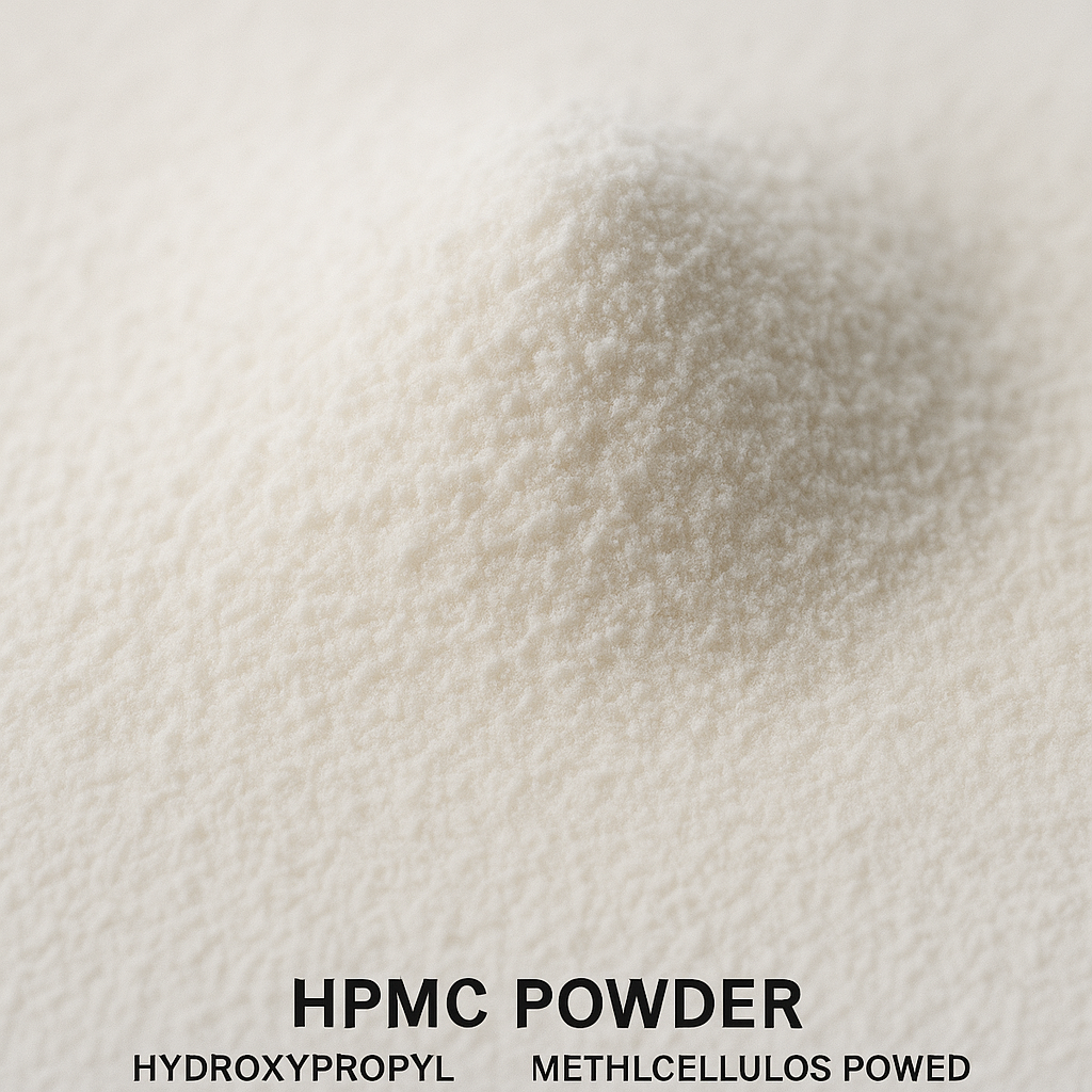 HPMC powder close-up showing fine white particles
