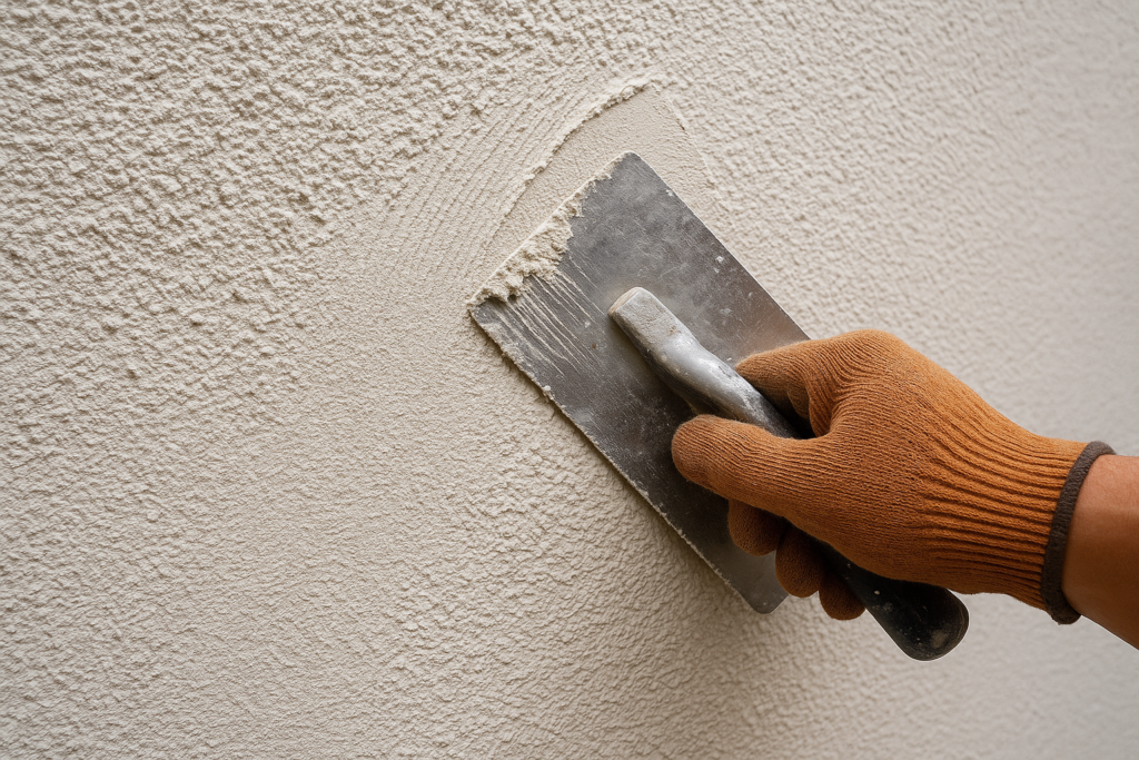 textured wall putty exterior application
