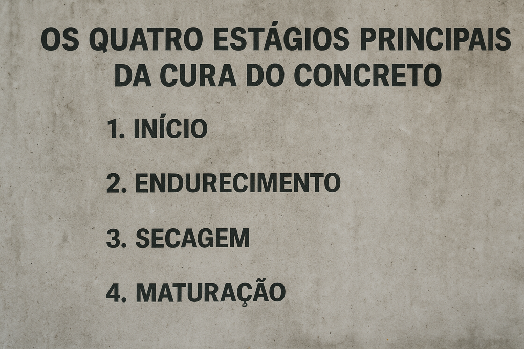 estágios de cura do concreto