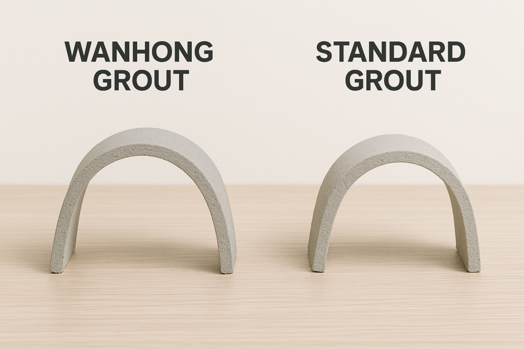 Flexibility testing of grout samples