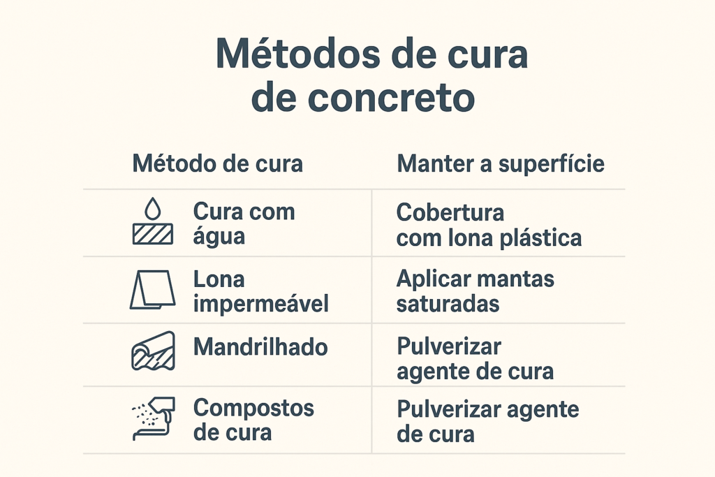 métodos de cura de concreto