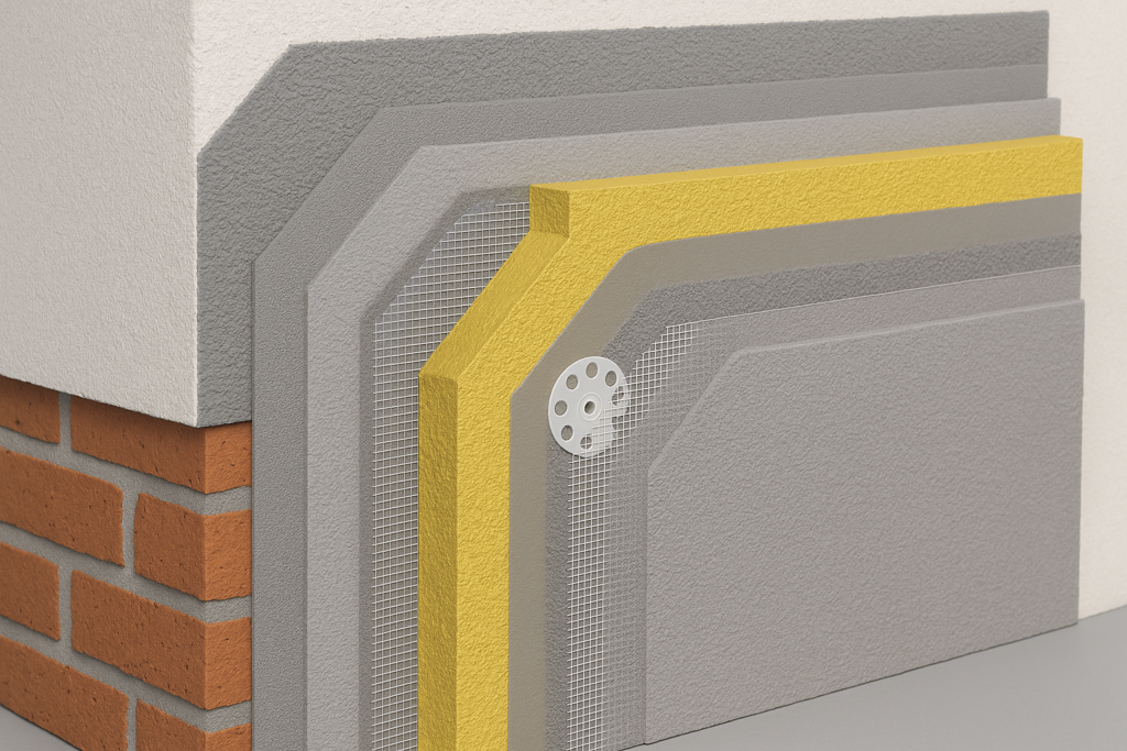 EIFS system components and layers