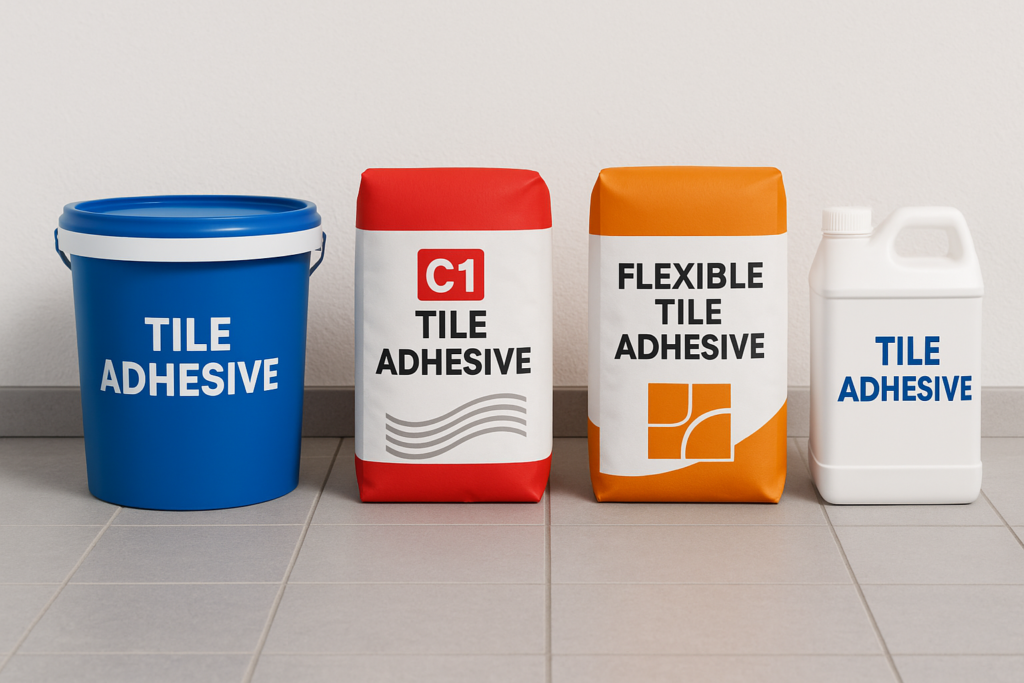 Types of tile adhesives