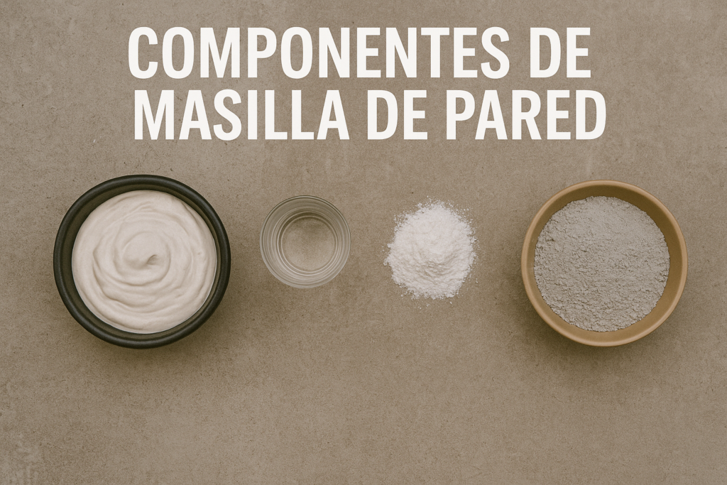 componentes de masilla de pared