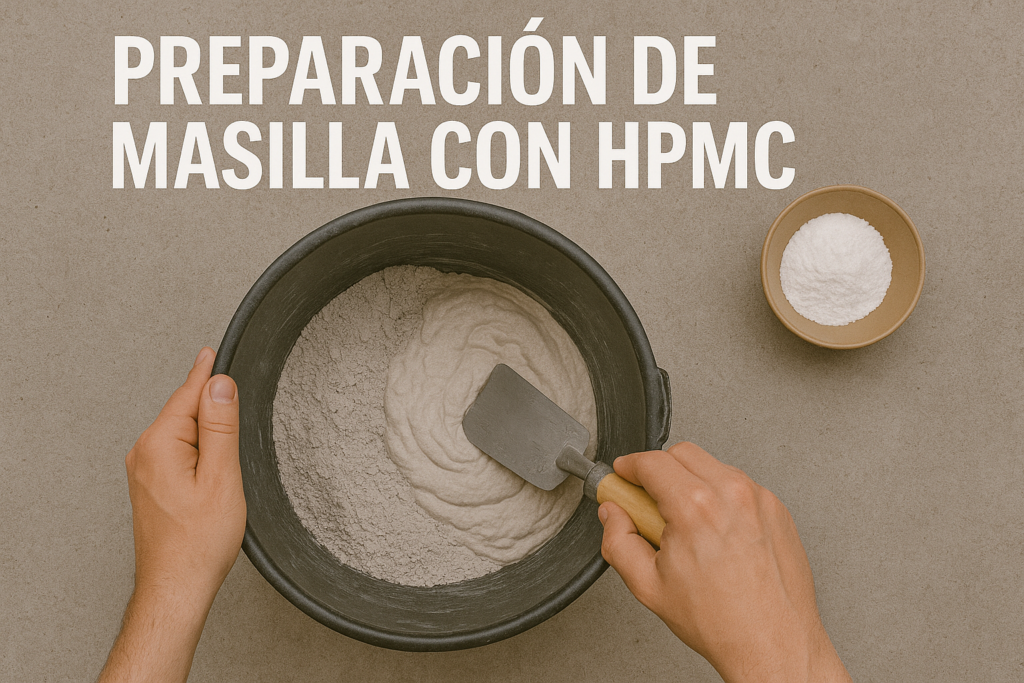 preparación de masilla con HPMC