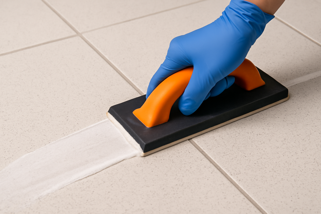 Unsanded tile grout application