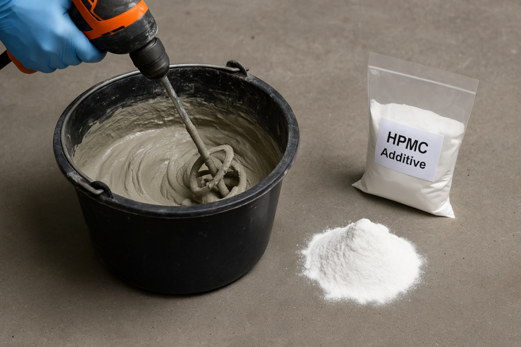 HPMC in grout mixing process