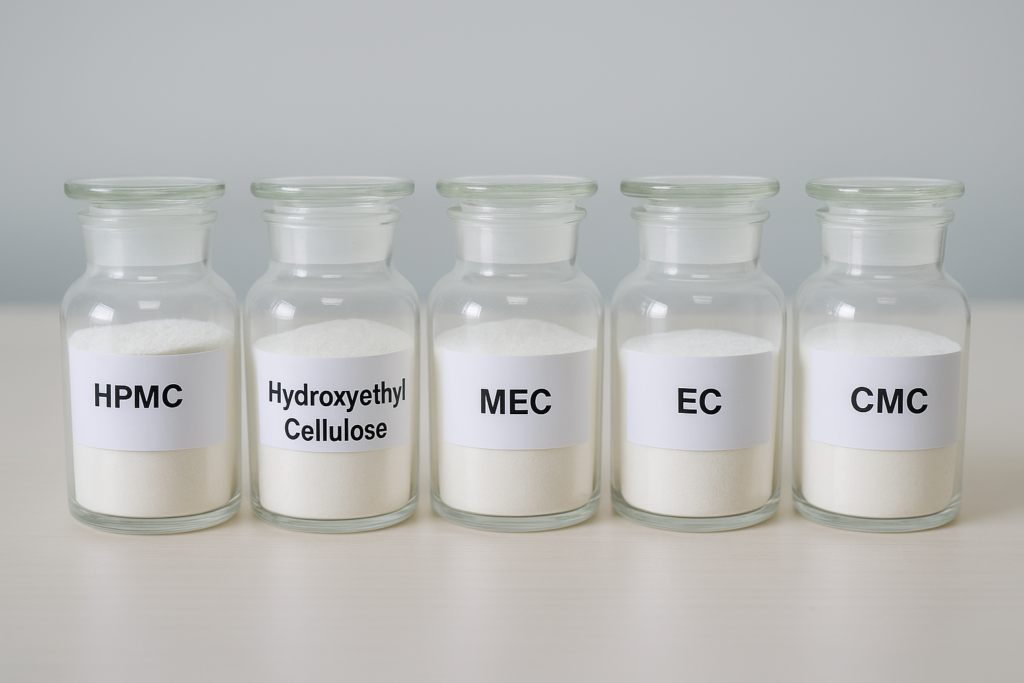 diferentes tipos de éteres de celulosa