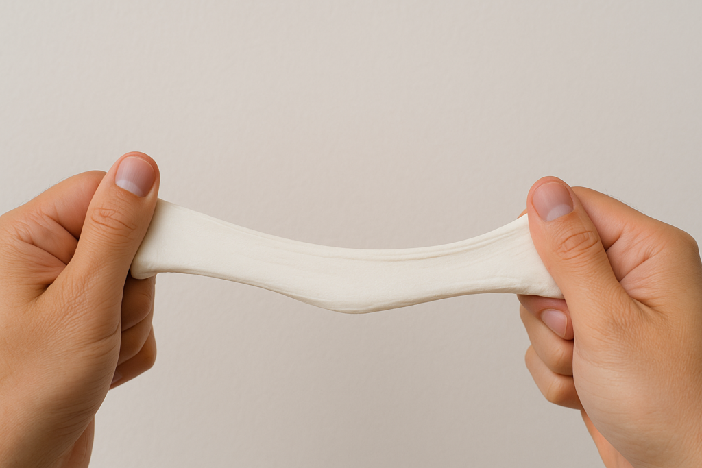 Demonstration of flexible putty's elasticity properties flexible putty demonstration