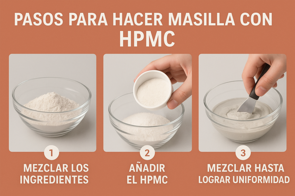 pasos para hacer masilla con HPMC