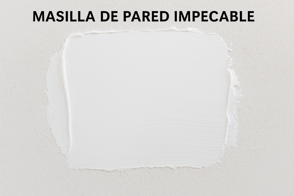 masilla de pared impecable