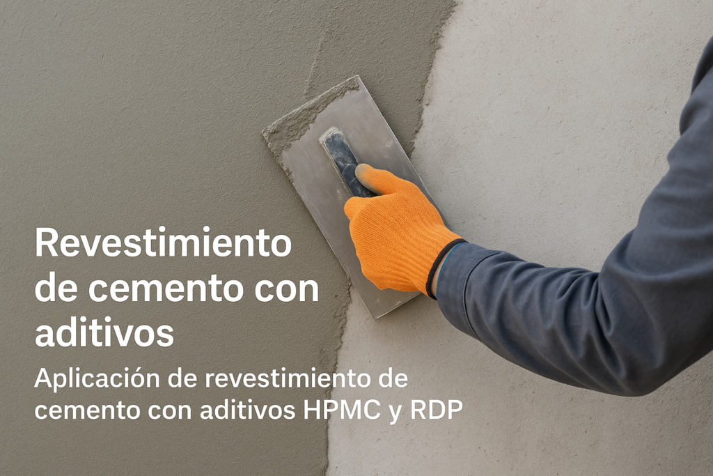 Aplicación de revestimiento de cemento con aditivos HPMC y RDP Revestimiento de cemento con aditivos