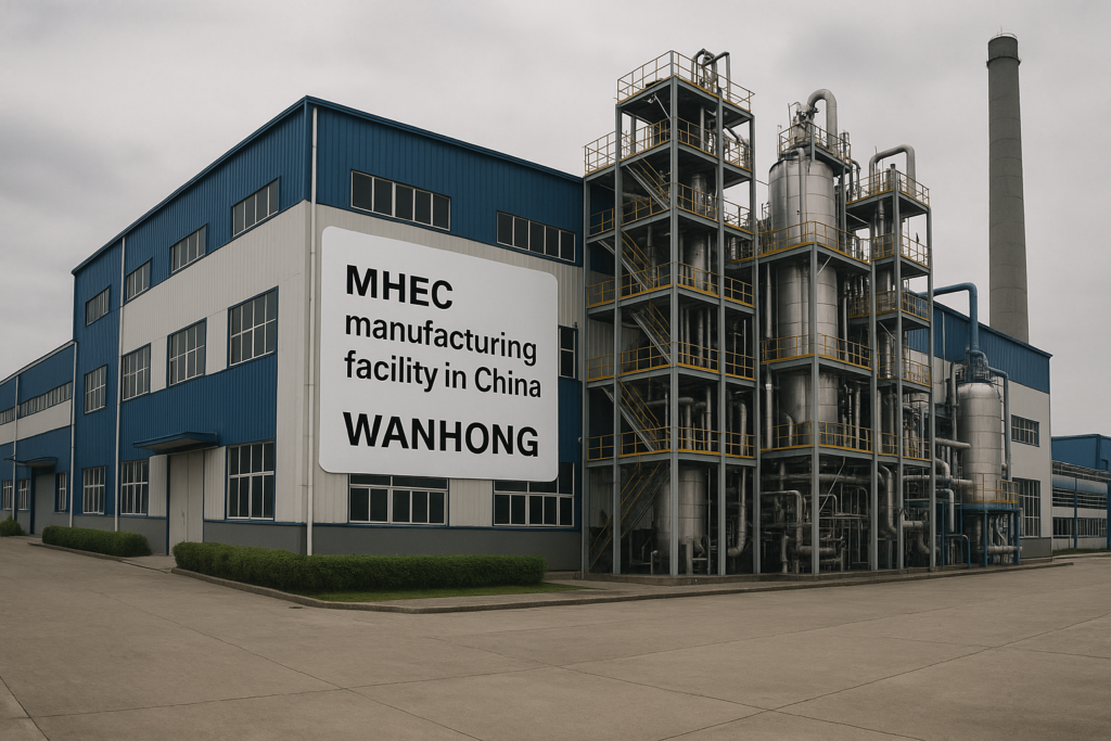 Wanhong's MHEC production facility MHEC manufacturing facility in China
