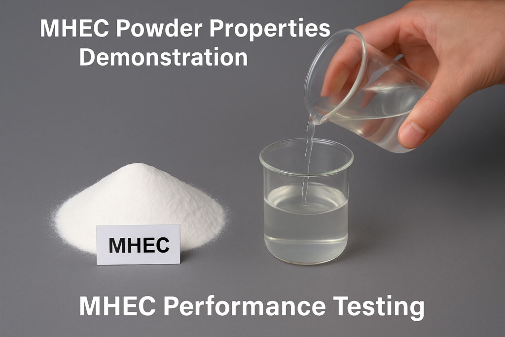 MHEC performance testing MHEC powder properties demonstration