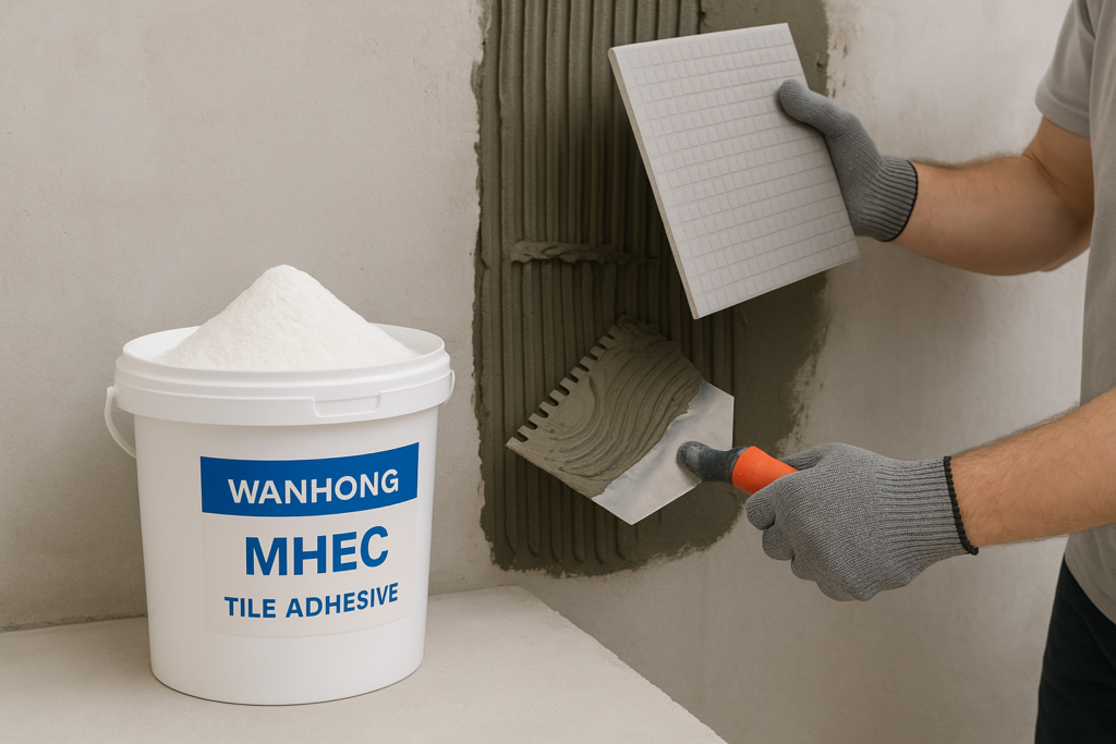 Tile adhesive made with Wanhong MHEC MHEC in tile adhesive application