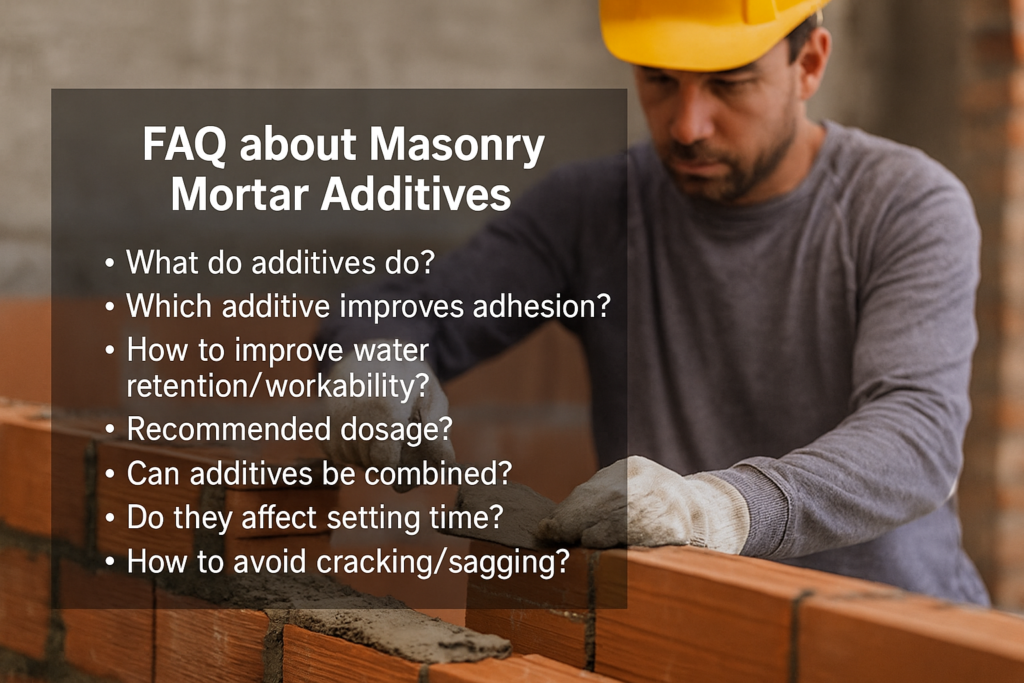 Common questions about masonry additives FAQ about masonry mortar additives
