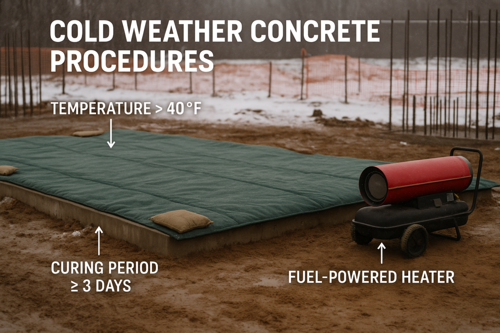 Cold weather concrete standards diagram