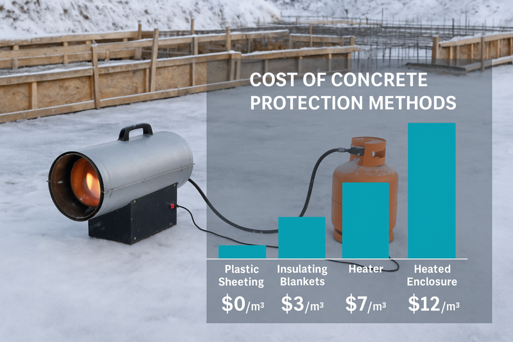 Winter concreting cost comparison chart