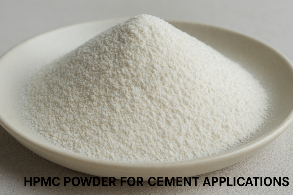 Close-up of HPMC powder for cement applications HPMC powder closeup