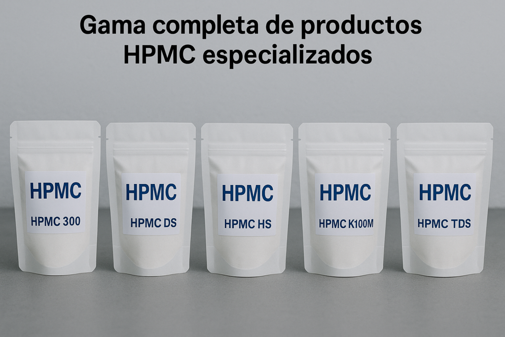 Diferentes tipos de HPMC para aplicaciones específicas Gama completa de productos HPMC especializados