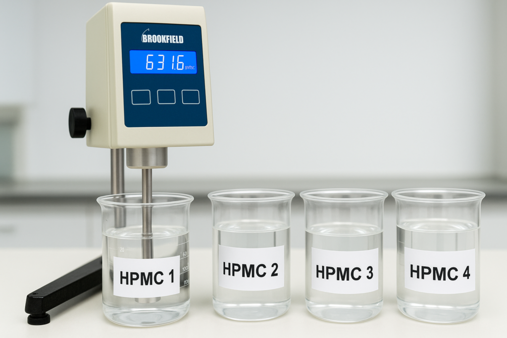 Medición de viscosidad de diferentes grados de HPMC Prueba de viscosidad de HPMC