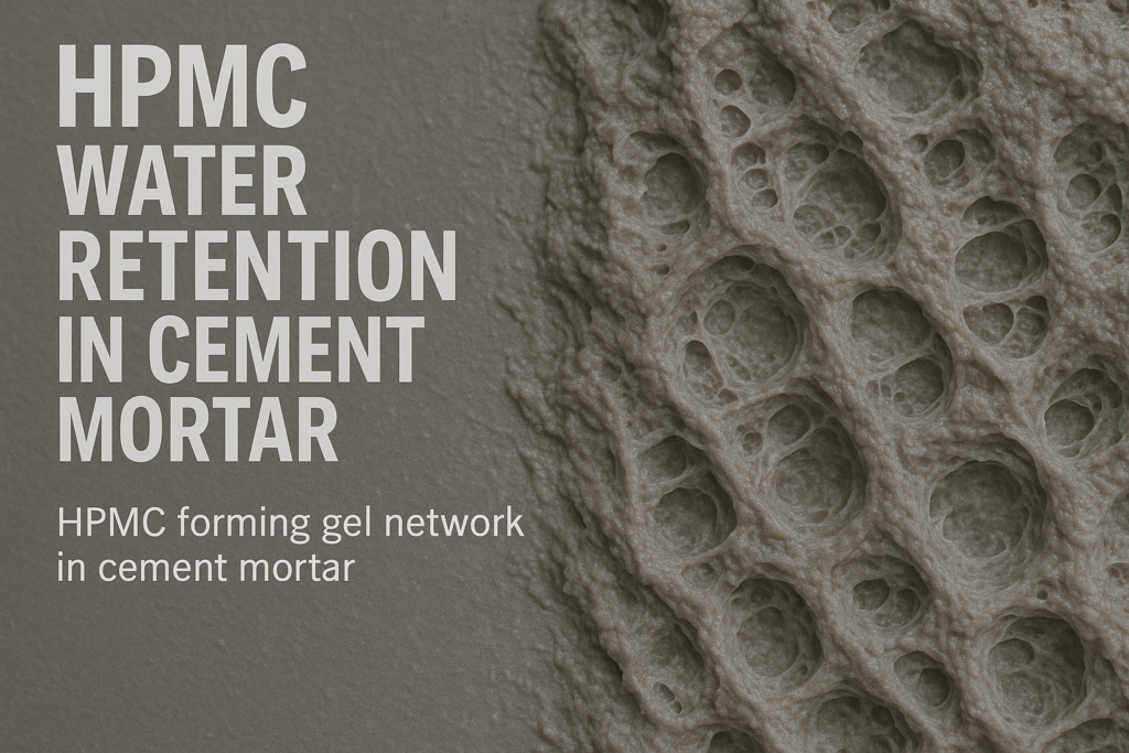 HPMC forming gel network in cement mortar HPMC water retention in cement mortar