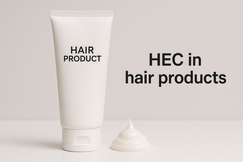 HEC in hair products Hair product with HEC application
