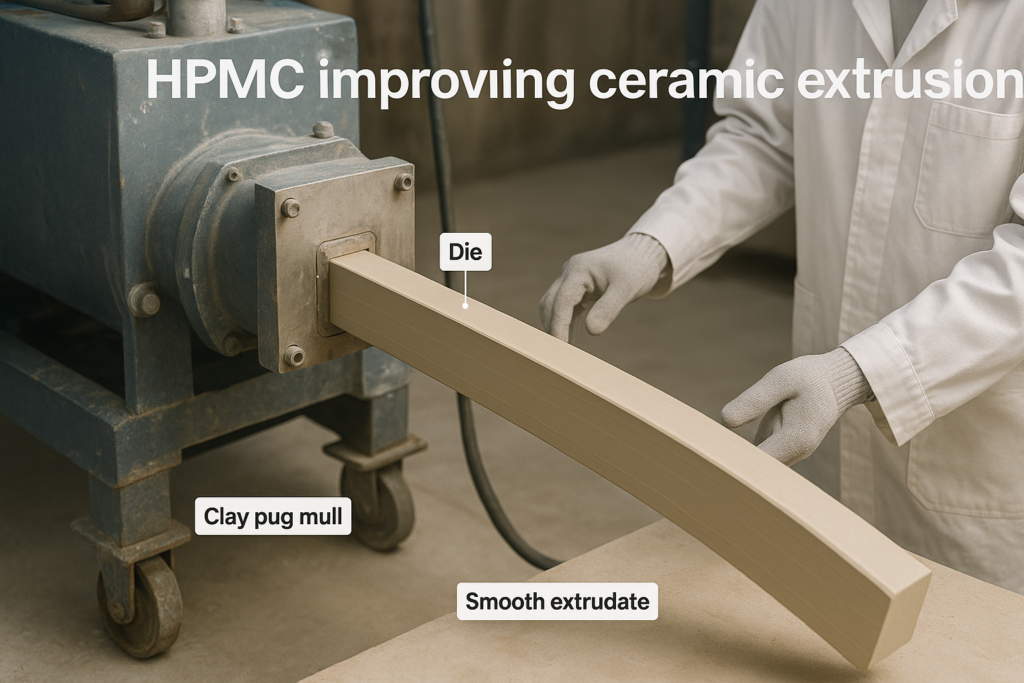 HPMC improving ceramic extrusion Ceramic extrusion process with HPMC